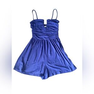 Susana Monaco  Romper with Ruched Waistband
Size XS 
NWT
Color: Plum Wine